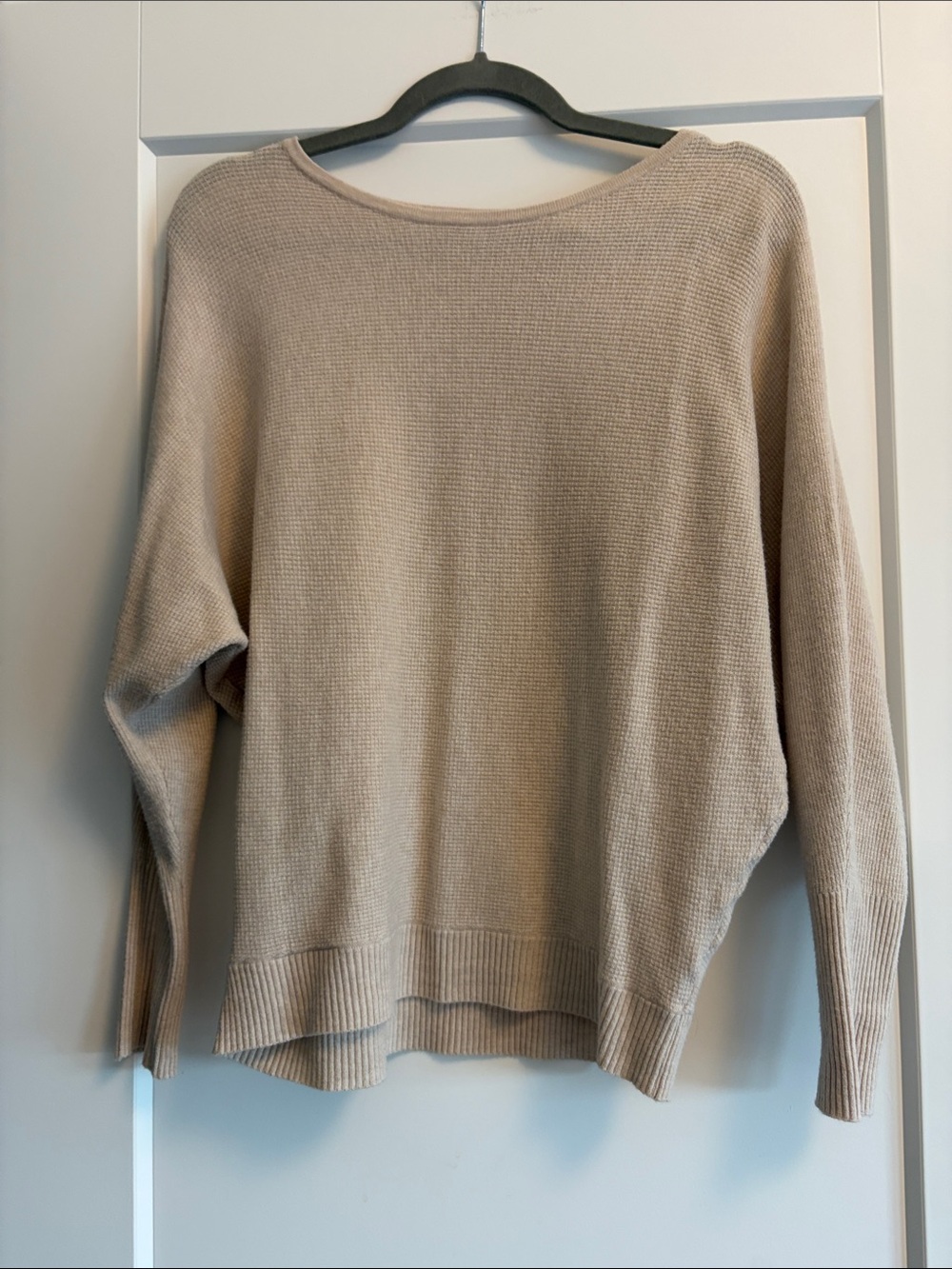 Tahari Neutral Boatneck Sweater in Light Beige
